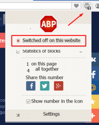 כיבוי AdBlock Plus עבור moviemakeronline.com ב-Chrome וב-Opera